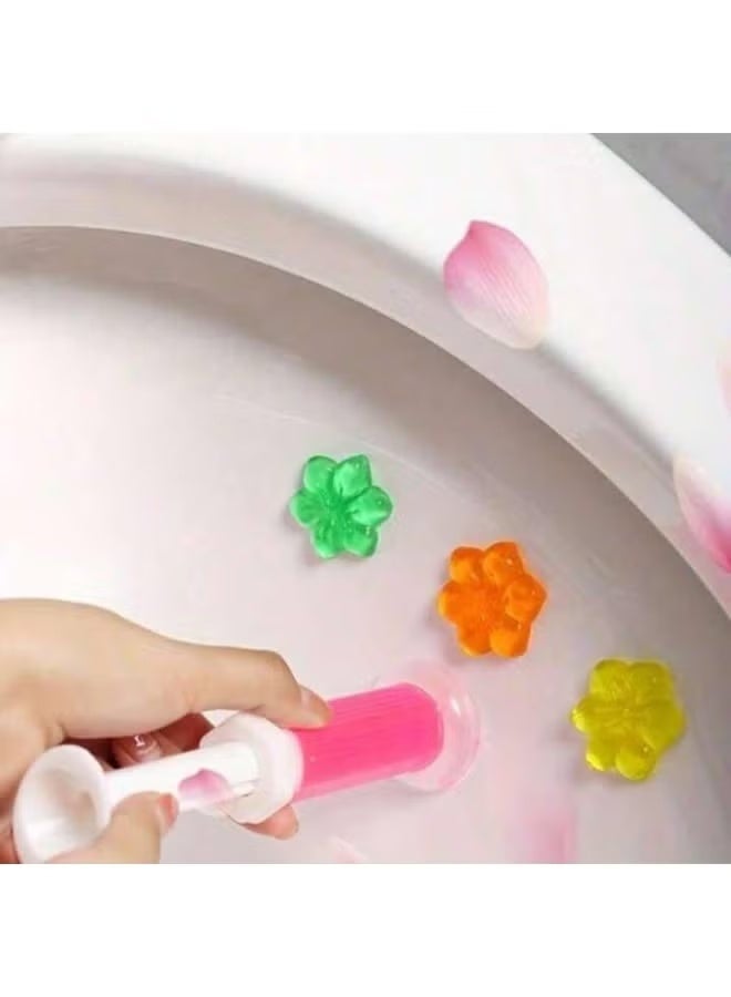 3-in-1 disinfectant and sanitizing gel syringe for toilets and sinks, with multiple scents. - Image 1